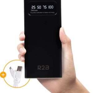 R2B® Powerbank 20.000 mAh - 4 tot 6 keer opladen - USB, USB C & Micro USB - Snellader & LED Display - Powerbank iPhone - Powerbank Samsung -...