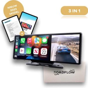 ROADFLOW® HD Navigatiesysteem PRO 2023 - 10 Inch - Apple Carplay - Android Auto - FM Transmitter - Touchscreen - Bluetooth – Universeel - Autoradio