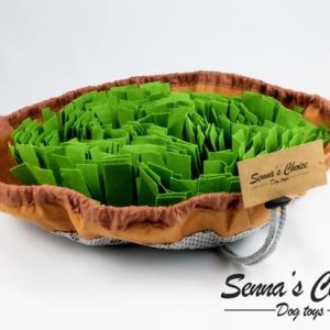 Senna's Choice® - XL Snuffelmat Groen/Bruin - Hondenspeelgoed - Antischrok - 45 cm - Voerbak - Denkspelletje