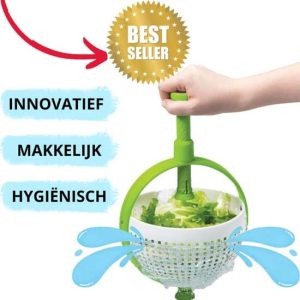 Slazwierder - Sladroger - Sla centrifuge - Slacentrifuge - Salade spinner - Saladspinner - Salad spinner - Vergiet - Vergiet opvouwbaar - E-book Nf...