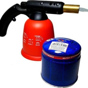 Soldeer Brander soldeerbrander soldeerpistool gasbrander met regelbare vlam incl. 1 190 gr gasfles