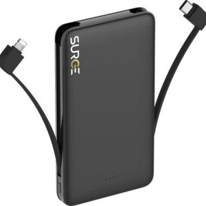 Surge Powerbank 10.000mAh met ingebouwde USB-C en Lightning Kabels – 22,5W Snellader voor o.a. iPhone & Samsung