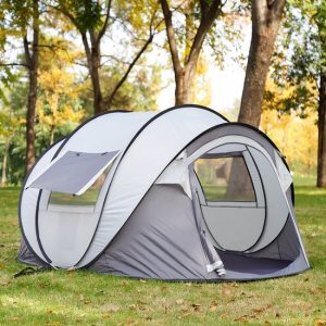 TDR-Campingtent 3-4 personen250*150*120 cm- Anti-UV 40+ Pop Up tent--grijs