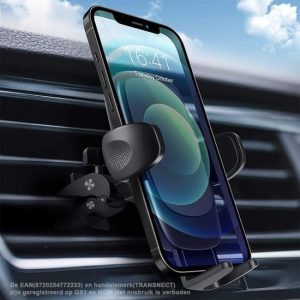 Telefoonhouders Auto Ventilatie - Gsm houder auto - Stevige Clip met Haak - One Button Release - 360° Rotatie - voor 4-7 Inches Phones, Iphone,...