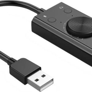 TERRATEC Aureon 5.1 USB - Compacte 5.1 USB Geluidskaart MAC & PC - 2 x Hoofdtelefoon en 1 x Microfoon - mute en volumeregeling - zwart