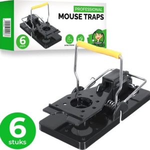 VerminBuster Muizenval 6 stuks - Mouse Trap - Voor binnen en buiten - Professionele Muizenklemmen