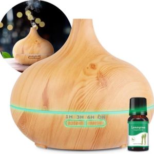 Vivid Green Aroma diffuser 550 ML - Aromatherapie - Verstuiver etherische olie - Luchtbevochtiger - Geurverspreider – Aromadiffusers - Vernevelaar...