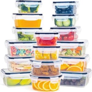 Vivid Green Meal Prep Bakjes - Vershoudbakjes Set - Diepvriesbakjes - Plastic Bakjes - Luchtdicht - BPA Vrij - 16 Stuks