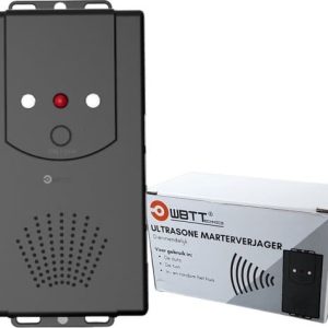 WBTT® Marterverjager op batterijen of accu / stopcontact – Muggenverjager - Kattenverjager – marterbestrijder voor auto, tuin en huis 12V -...