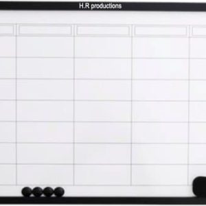 Whiteboard - Weekplanner - Notitie bord - Bord - White Board - Weekly notes - Notitie bok - Inclusief stift en magneetjes
