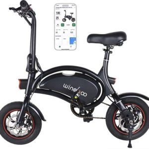 Windgoo - B3 Pro V2 - Elektrische E-Bike met Trappers - E-bike - 25Km / H - APP IOS Android - Geen gashendel - Zwart