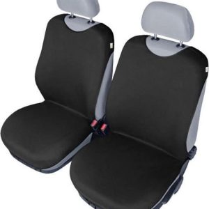 Zwart autostoelhoezen voor bestuurders- en passagiersstoel